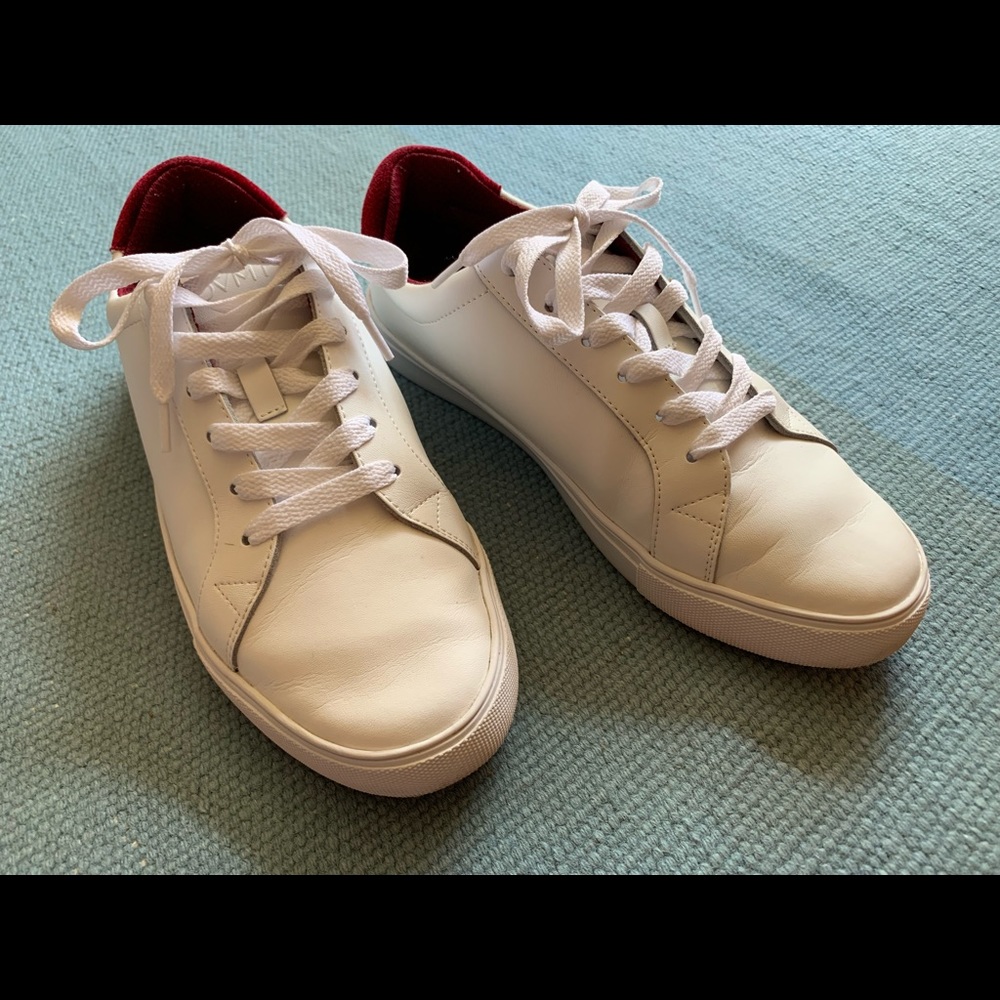 The People’s Movement Pisces Court Shoe, White/Red, Women’s size 8.5